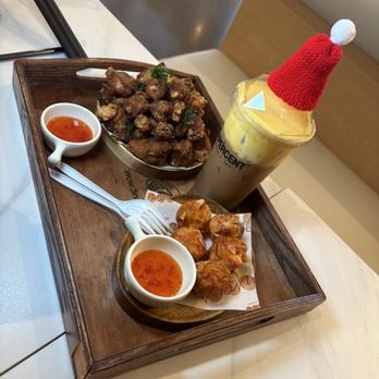 T% Coffee + Tea - Popcorn Chicken Large Vietnamese Egg Coffee Lobster balls - Coffee & Tea Near Me - Elk Grove, California