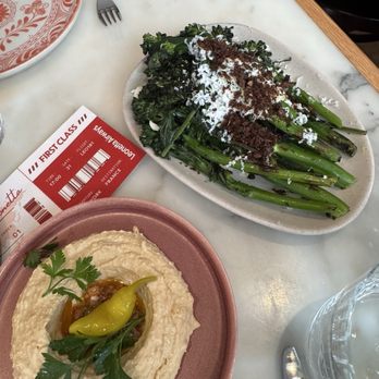 Leonetta - Broccolini and hummus - Mediterranean Near Me - New York, New York