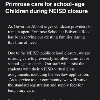 Primrose School at Bulverde Road - Email from primrose soliciting for my "dangerous" child who they wanted to protect the safety of the staff and children - Child Care & Day Care Near Me - San Antonio, Texas Primrose School at Bulverde Road - Email from primrose soliciting for my "dangerous" child who they wanted to protect the safety of the staff and children - Child Care & Day Care Near Me - San Antonio, Texas