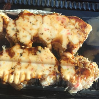 Boba Island - White dragon roll (shrimp tempura roll topped with crab and sauce) - Coffee & Tea Near Me - Lemoore, California
