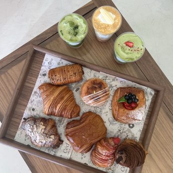 Ced Coffee & Donut - double matcha, sweet corn einspanner, strawberry double matcha, assortment of pastries (IG @vivveats) - Coffee & Tea Near Me - Westminster, California Ced Coffee & Donut - double matcha, sweet corn einspanner, strawberry double matcha, assortment of pastries (IG @vivveats) - Coffee & Tea Near Me - Westminster, California
