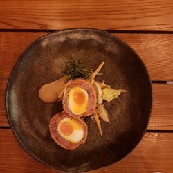 Two Tall Chefs - Duck scotch egg and pickled vegetables