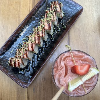 Sushi Lab Rooftop - Margarita and sushi roll - Japanese Near Me - New York, New York Sushi Lab Rooftop - Margarita and sushi roll - Japanese Near Me - New York, New York