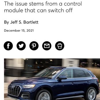 Audi El Paso - Audi FINALLY recalls the Q5 ... although this notice states they aren't sending out notifications until the end of this month. - Car Dealers Near Me - El Paso, Texas