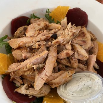 Hummus Mediterranean Kitchen - Wild Rocket Salad with Chicken Gyro - Mediterranean Near Me - San Francisco, California