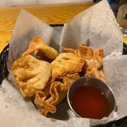 a basket of fried food