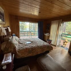 Kit Carson Lodge - Bed area no curtains would not be a good thing for date night