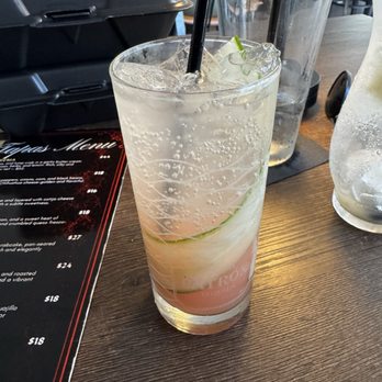 Jekyll & Hyde - Red sandia- Tito's vodka, watermelon, lime, cucumber.  So refreshing.  Very good. - Mexican Near Me - St. Louis, Missouri