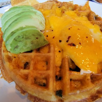 Green Pig Bistro - Veggie stuffed waffle - New American Near Me - Arlington, Virginia