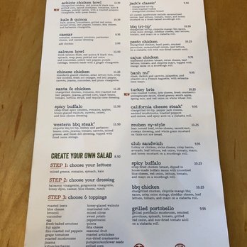 Jack's Urban Eats - Salad and sandwich menu side 1 - Sandwiches Near Me - Folsom, California Jack's Urban Eats - Salad and sandwich menu side 1 - Sandwiches Near Me - Folsom, California