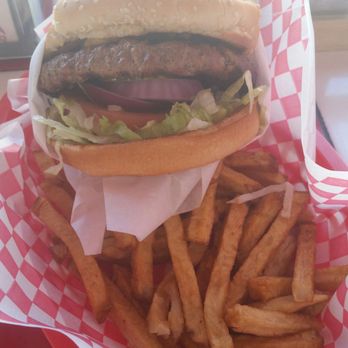 Mad Madeline's Grill - My mushroom burger and fries $14 - Burgers Near Me - Temecula, California