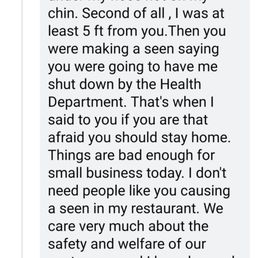 Owner's reply Owner's reply