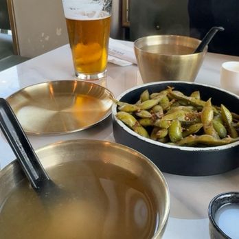 Sushi Taisho - Asani beer, Garlic Edamame (vegetarian), miso soup - Sushi Bars Near Me - Carlsbad, California Sushi Taisho - Asani beer, Garlic Edamame (vegetarian), miso soup - Sushi Bars Near Me - Carlsbad, California