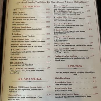 Mr Dosa - Menu - Dosa - Indian Near Me - Elk Grove, California Mr Dosa - Menu - Dosa - Indian Near Me - Elk Grove, California