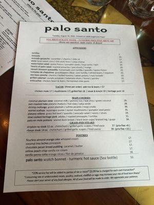 Menu photo 2 Palo Santo Brooklyn, NY Menu photo 2 Palo Santo Brooklyn, NY