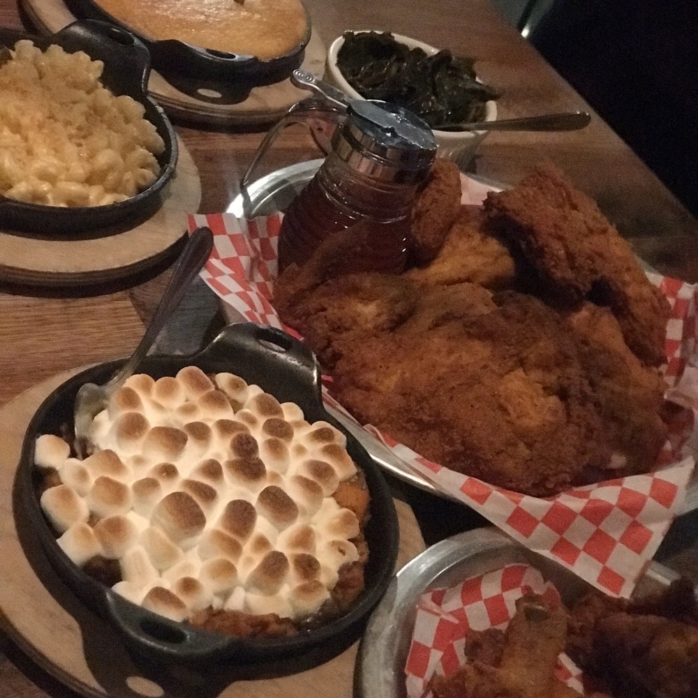 The Eagle OTR - Fried chicken, sweet potato casserole, Mac and cheese, cornbread - American Near Me - Cincinnati, Ohio The Eagle OTR - Fried chicken, sweet potato casserole, Mac and cheese, cornbread - American Near Me - Cincinnati, Ohio