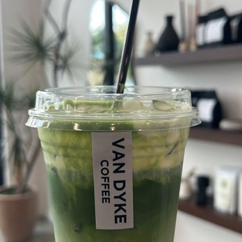 Van Dyke Coffee Roaster - Double mango matcha $7 - Coffee & Tea Near Me - Los Angeles, California Van Dyke Coffee Roaster - Double mango matcha $7 - Coffee & Tea Near Me - Los Angeles, California