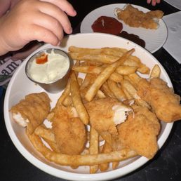 Kids chicken tendies and fries Kids chicken tendies and fries
