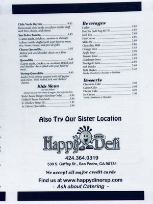 Menu photo 7 Happy Diner San Pedro, CA
