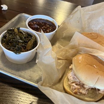 City Barbeque - Alabama Chicken Sandwich with collard greens - Barbeque Near Me - Poplar Level, Kentucky