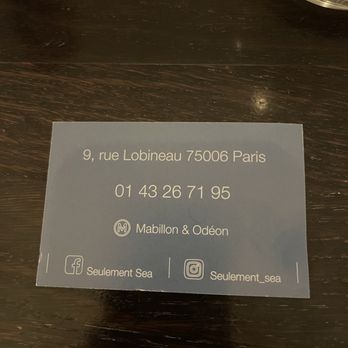 Seulement Sea - Seafood Near Me - Paris, 75