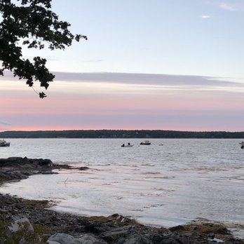 Edgewater Motel & Cottages - Sunset view from our cottage - Guest Houses Near Me - Bar Harbor, Maine