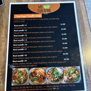 My Thai Bowl - Noodle soup menu - Thai Near Me - GILBERT, Arizona My Thai Bowl - Noodle soup menu - Thai Near Me - GILBERT, Arizona