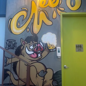 Crazee Burger - Art in front of the restroom - Burgers Near Me - San Diego, California