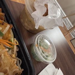 Siam Thai Cuisine - Dinner Special additions - Egg Roll, Soup, Pickled Cucumbers