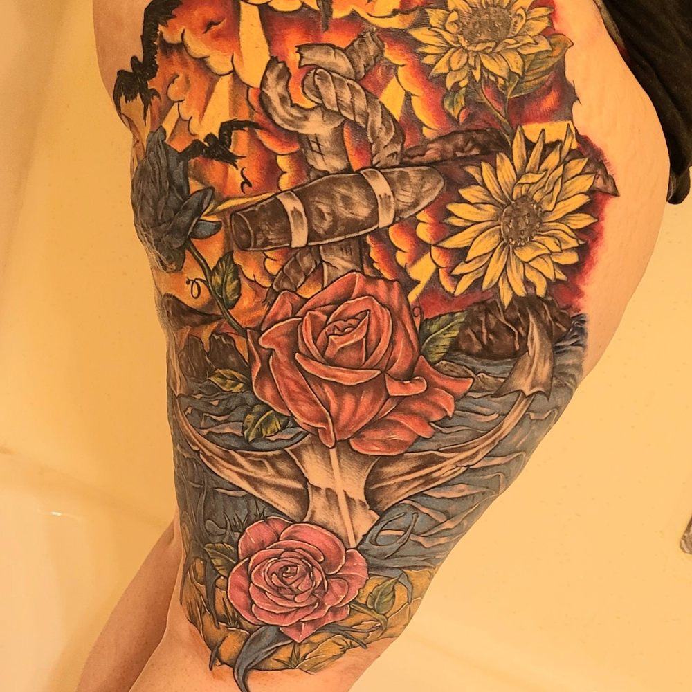 Iconic Tattoo & Piercing - My piece Eric and I started in June - Tattoo Near Me Iconic Tattoo & Piercing - My piece Eric and I started in June - Tattoo Near Me