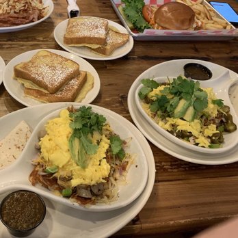 Frisco Diner - French Toast, Buffalo Chicken Sandwich, 2 egg breakfast. The salsa is homemade. - Breakfast & Brunch Near Me - Frisco, Texas Frisco Diner - French Toast, Buffalo Chicken Sandwich, 2 egg breakfast. The salsa is homemade. - Breakfast & Brunch Near Me - Frisco, Texas