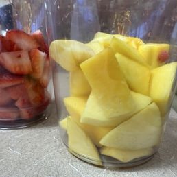 Delicious fresh sweet fruit. I opted for no chamoy or additives. Perfect for a long car ride home. Delicious fresh sweet fruit. I opted for no chamoy or additives. Perfect for a long car ride home.