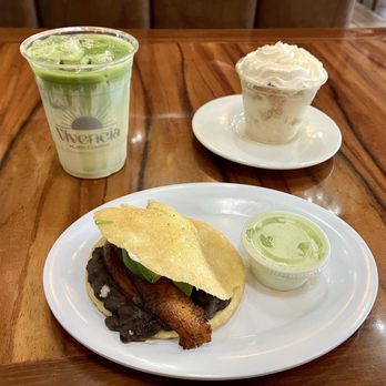 Vivencia Latin Flavors - Vegan arepa, tres leches cake, horchata matcha latte - Breakfast & Brunch Near Me - Bloomington, Indiana Vivencia Latin Flavors - Vegan arepa, tres leches cake, horchata matcha latte - Breakfast & Brunch Near Me - Bloomington, Indiana