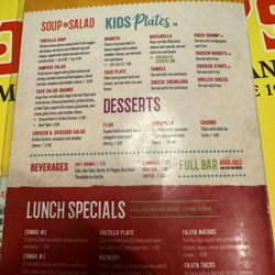 Ochoa's Mexican Restaurants - Menu