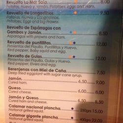 La Mar Sala - Menu