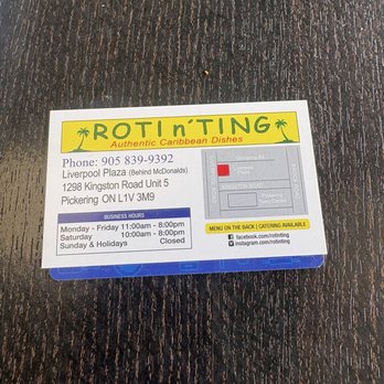 Roti n' Ting - The business - Caribbean Near Me - Pickering, Ontario