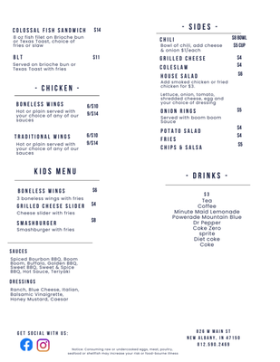 Menu photo 2 Falls City Kitchen New Albany, IN Menu photo 2 Falls City Kitchen New Albany, IN
