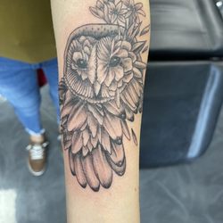 Firebird Tattoo Studio - My owl flower tattoo by Drew