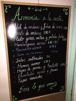 Menu photo 2 Armonia Barcelona, B