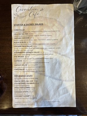 Menu photo 3 Carnation Cafe & Lounge Carnation, WA