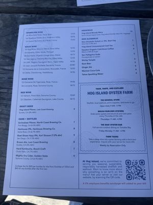 Menu photo 2 Hog Island Oyster Marshall, CA Menu photo 2 Hog Island Oyster Marshall, CA
