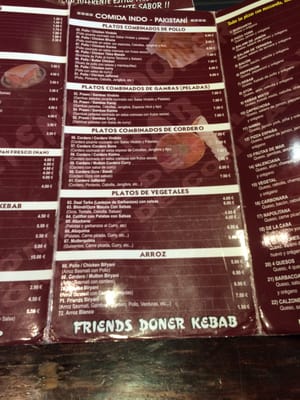 Menu photo 4 Friends Doner Kebab Valencia, V Menu photo 4 Friends Doner Kebab Valencia, V