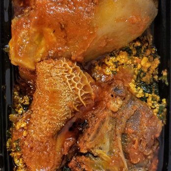 B's African Kitchen - Egusi with Assorted Meats - Food Delivery Services Near Me - Houston, Texas