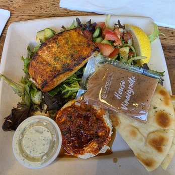 Luna Grill Eastlake - Salmon plate - Mediterranean Near Me - Chula Vista, California Luna Grill Eastlake - Salmon plate - Mediterranean Near Me - Chula Vista, California