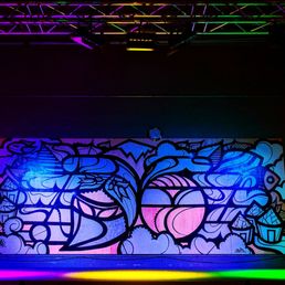 MazPaz as the backdrop to the stage MazPaz as the backdrop to the stage