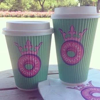 River Oaks Donuts - They have two sizes of coffee - small or large - and their cups are so cute! - Donuts Near Me - Houston, Texas River Oaks Donuts - They have two sizes of coffee - small or large - and their cups are so cute! - Donuts Near Me - Houston, Texas