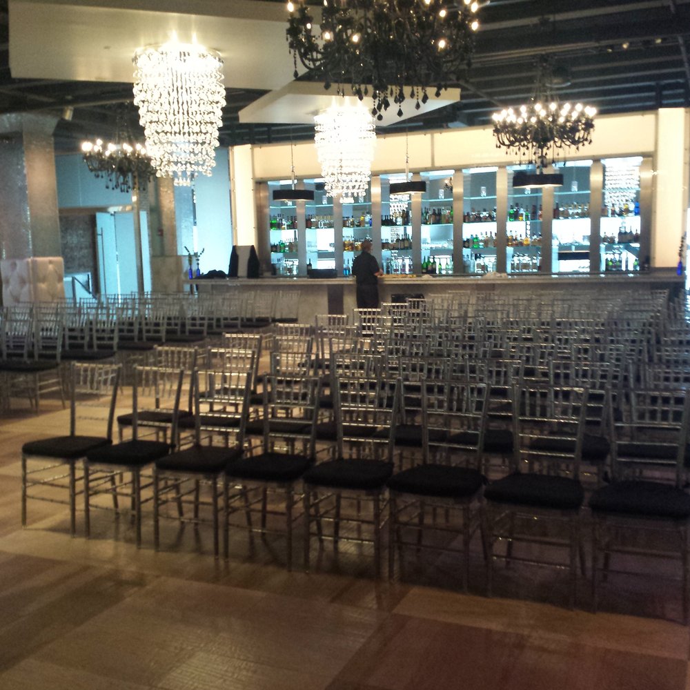 Main room for ceremony then room is switched to dinner seating during cocktail hour Main room for ceremony then room is switched to dinner seating during cocktail hour