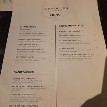 Copper Fox Gastropub - Menu - New American Near Me - Chicago, Illinois