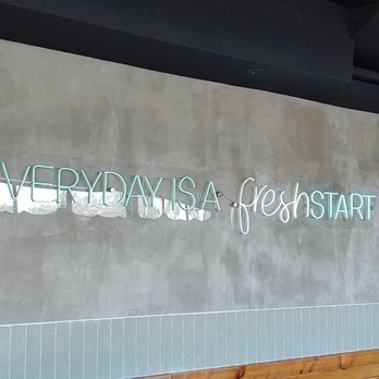 Freshería - Cool neon light saying I like on the inside of the restaurant. - Salad Near Me - San Diego, California