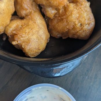 Schermerhorn's Seafood - RI clam cakes with a dipping sauce ! - Seafood Markets Near Me - Holyoke, Massachusetts Schermerhorn's Seafood - RI clam cakes with a dipping sauce ! - Seafood Markets Near Me - Holyoke, Massachusetts